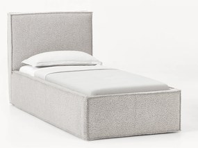 Letto singolo imbottito in bouclé Dream