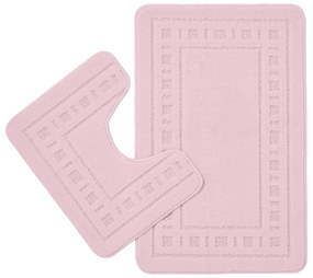 Set di tappetini per il bagno rosa chiaro 2 pz per WC 50x80 cm Armoni – Catherine Lansfield