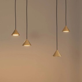 EMIBIG LIGHTING Lampada a sospensione Elit Spider, a 4 luci, color oro, metallo