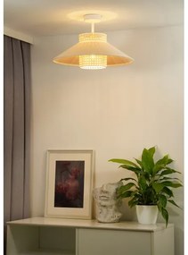Duolla - Lampadario a plafone RIO RATTAN 1xE27/15W/230V diametro 45 cm beige/rattan