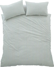 Set copripiumino e federa blu per letto singolo 135x200 cm Cotton Rich Woven Stripe – Pineapple Elephant