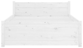 Giroletto bianco in legno massello 90x190 cm 3ft single