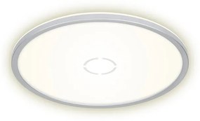 Plafoniera LED design Free, argento Ø 42 cm, luce naturale