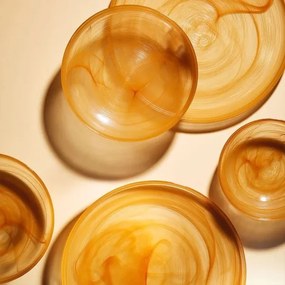 Set da tavola 18 pezzi arancione/vetro