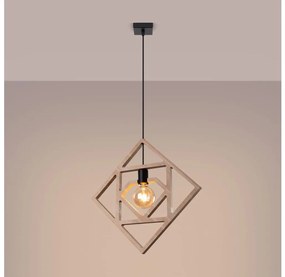 Sollux SL.1757 - Lampadario a sospensione con filo CARO 1xE27/15W/230V faggio