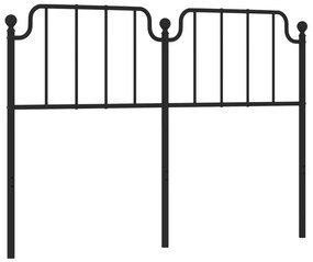 Testiera in metallo nero 150 cm