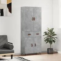 Credenza Grigio Cemento 69,5x34x180 cm in Legno Multistrato 3198125