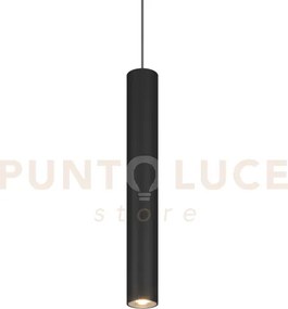 1203 sospensione tonda 1 luce attacco gu10 colore nero con cavo cm ...