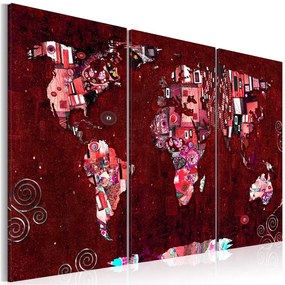 Quadro Ruby World  Colore Rosa, Dimensioni e Misure 120x80