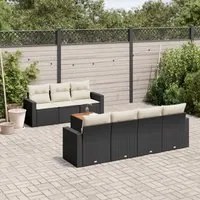 Set Divani da Giardino con Cuscini 8 pz Nero in Polyrattancod mxl 90823