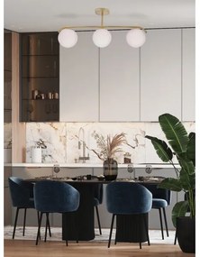 Lampadario a sospensione con supporto rigido AMADEO 3xE14/40W/230V ottone