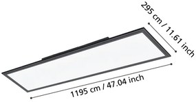 Eglo 900821 - Plafoniera LED SALOBRENA LED/33W/230V 120x30 cm nero