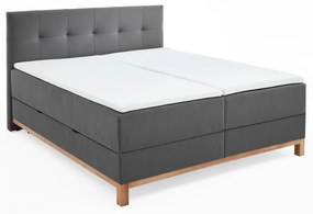 Letto boxspring grigio scuro con contenitore 180x200 cm Catania - Meise Möbel