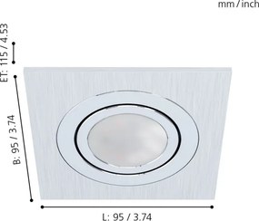 Eglo 98636 - Lampada LED da incasso AREITIO 1xGU10/5W/230V