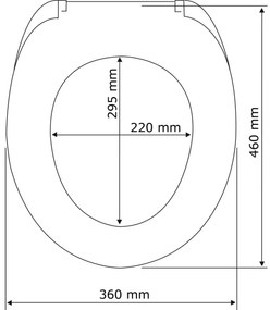 WENKO 22415100-Sedile WC HABOS 46x36 cm bianco/argento