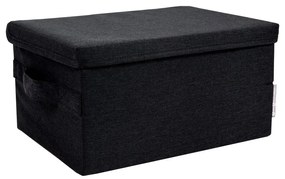 Scatola con coperchio nera in tessuto 45x34x25 cm Soft Storage – Bigso