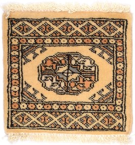 Bokhara Tappeto orientale 30x30 Beige (Pakistan) Annodato A Mano