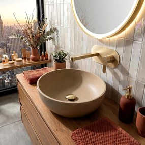 Rubinetto da parete REA Arcos Brush Gold