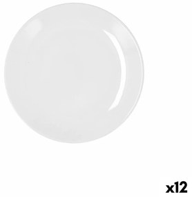 Piatto da Dolce Bidasoa Glacial Coupe Ceramica Bianco (19 cm) (Pack 12x)