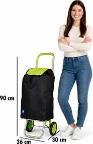 Carrello per la Spesa Poseidon Trolley con Rivestimento Termico 36x30x90 cm e Ruote Verde...