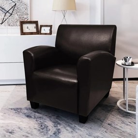 Poltrona Marrone Scuro İn Similpelle /