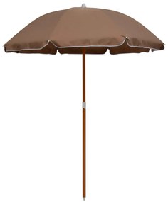 Ombrellone Da Giardino Con Palo İn Acciaio 180 Cm Tortora /
