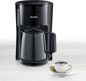 Severin KA 9306 - Macchina da caffè con caraffa termica 1 l 1000 W/230 V, nera