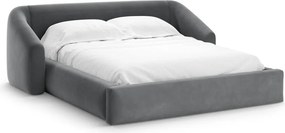 Letto contenitore Campi con testiera in velluto – 160x200 cm