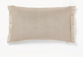 Copricuscino in lino con frange Luana