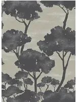 Ailanto Carta da parati Pini - Charcoal/ Putty