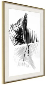 Poster  Abstract Feather  Cornice Quadri Cornice d'oro con passe-partout, Larghezza x Altezza Home decor 30x45