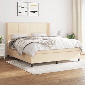Giroletto A Molle Con Materasso Crema 160x200 Cm İn Tessuto /