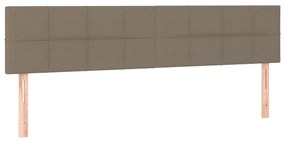 Testiera a led tortora 160x5x78/88 cm in tessuto