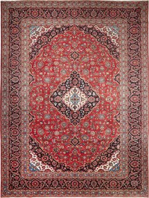 Kashan Tappeto persiano 390x290 Rosso (Iran) Annodato A Mano