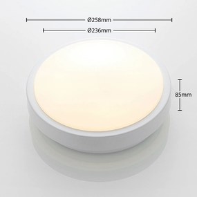 Lindby Camille plafoniera LED Ø26cm bianco sensore