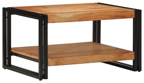 Tavolino Da Salotto 70x50x38 Cm Legno Massello Di Acacia /