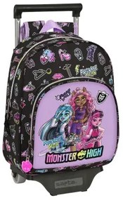 Trolley per la Scuola Monster High Creep Nero 28 x 34 x 10 cm