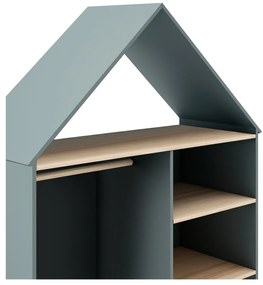 Armadio per bambini verde polveroso a giorno 110x180x45 cm Estefania – Marckeric