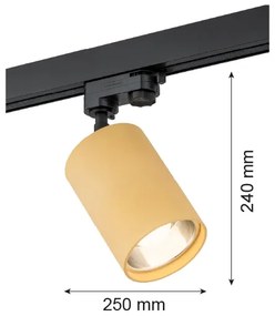 Argon 4304 - Faretto per sistema a binario BERGEN 1xE27/15W/230V dorato
