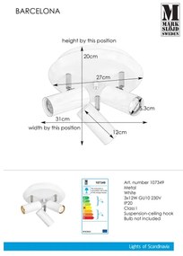 Markslöjd 107349 - Luce Spot BARCELONA 3xGU10/12W/230V