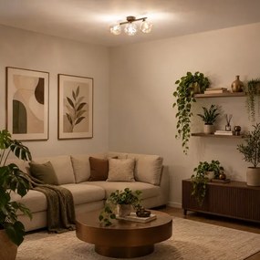 BRILAGI - Plafoniera a montaggio superficiale VULCANO 3xG9/8W/230V bronzo/fumé beige