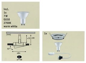 Paulmann 93603 - LED-GU10/7W IP23 Lampada da bagno dimmerabile NOVA 230V