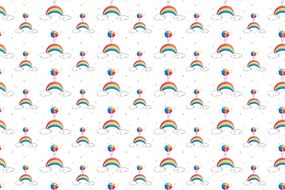 Carta da parati autoadesiva – Ombrelli arcobaleno
