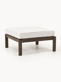 Poggiapiedi da giardino in bouclé e legno di acacia Bo