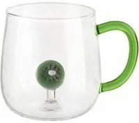 Mug in vetro borosilicato 380 ml kiwi