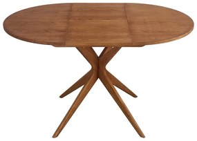 Tavolo da pranzo rotondo con effetto rovere allungabile con estensione ø 90 cm Jubi – Ragaba