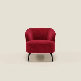 Renoa Poltroncina dall'eleganza moderna in tessuto smacchiabile T24 rosso bordeaux