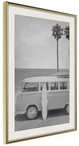 Poster  Hippie Van II  Cornice Quadri Cornice d'oro con passe-partout, Larghezza x Altezza Home decor 40x60