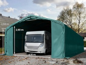 TOOLPORT 6x18m tenda garage 2,6m, PVC 850, verde scuro, con statica (sottofondo in cemento) - (99429)