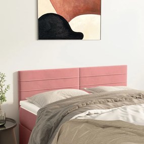 Testiere 2 Pz Rosa 72x5x78/88 Cm İn Velluto /